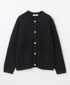 ANY 【洗濯機可】ツイードニットジャケット