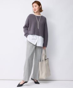 23区 L 【一部店舗限定/洗える】レイヤードニットツイン ワンピース