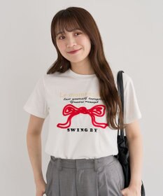 Green Parks ・ｓｗｉｎｇ　ｂｙ　リボンモチーフコード刺繍ＴＥＥ