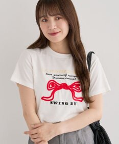 Green Parks ・ｓｗｉｎｇ　ｂｙ　リボンモチーフコード刺繍ＴＥＥ