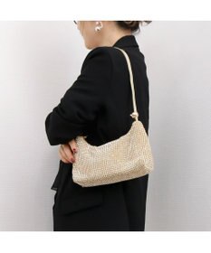 UNBILLION カシュカシュ cachecache / ワンハンドルメタリックビーズバッグ