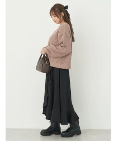 earth music&ecology マットベロアモールプルオーバー