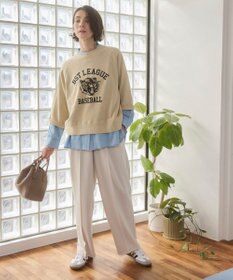 WEGO 【ANGIE VINTAGE】シアーデニムバンドカラーシャツ