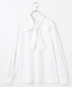 #Newans 【洗濯機可】ステッチデザインリボンタイブラウス