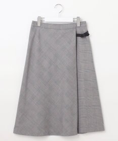 J.PRESS LADIES T/R/Wグレンチェック スカート