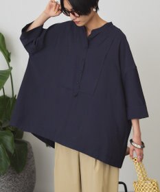 AMERICAN HOLIC 【WEB限定】接触冷感バンドカラーシャツチュニック