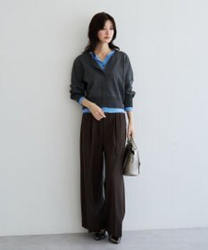 YECCA VECCA 2wayレイヤードクルーネックカーディガン