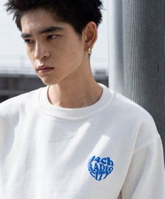 WEGO 【ユニセックス着用ITEM/裏起毛/SMLサイズ展開】リラックスフィットハートロゴプルオーバー