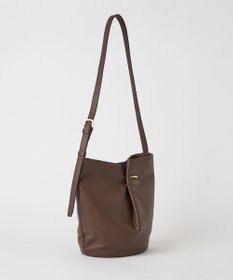 russet ツイードスカーフ付きレザー2WAYショルダーバッグ(CE-1632)