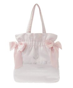 Maison de FLEUR ダブルリボンギャザートートバッグ