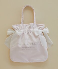 Maison de FLEUR ダブルリボンギャザートートバッグ