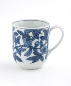 たち吉 染付花鳥マグカップ〈１個〉美濃焼
