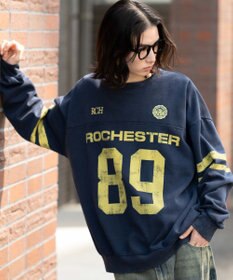 WEGO 【ユニセックス着用ITEM】ケミカルウォッシュナンバリングプルオーバー