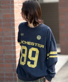 WEGO 【ユニセックス着用ITEM】ケミカルウォッシュナンバリングプルオーバー