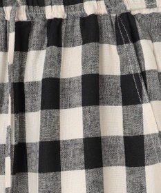 ANY 【ウエストゴム】リネンレーヨンワイドパンツ