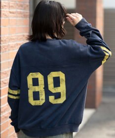 WEGO 【ユニセックス着用ITEM】ケミカルウォッシュナンバリングプルオーバー