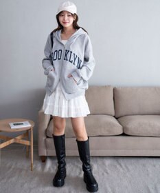 WEGO グラフィックBIGZIPパーカー