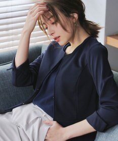 Tiaclasse L 【洗える】リボンカラーパフスリーブブラウス