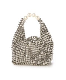 UNBILLION カシュカシュ cachecache / シルバービーズ手提げバッグ