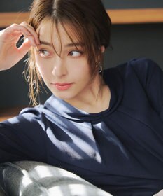 Tiaclasse L 【洗える】リボンカラーパフスリーブブラウス