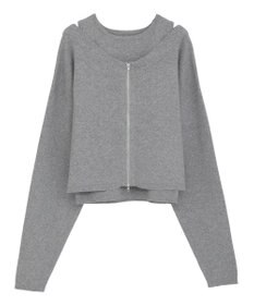 Green Parks SET2点Zipニットカーディガン+アメスリタンク