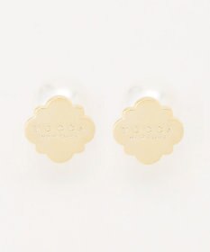 TOCCA LOGO CLOVER STUD PIERCED EARRINGS ピアス