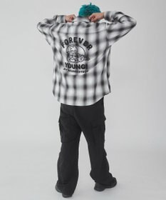 WEGO 【ユニセックス着用ITEM】グラフィックオンブレチェックシャツ（LS）