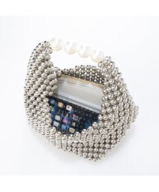 UNBILLION カシュカシュ cachecache / シルバービーズ手提げバッグ