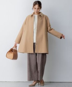 組曲 L ショートビーバー ステンカラー コート