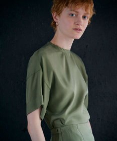 NAVE 【ReNAVE・セットアップ可/洗える/UVケア/接触冷感】フィブリルシャンブレー Tブラウス