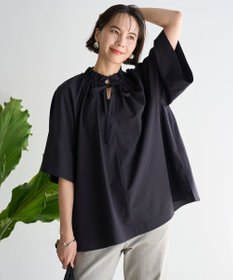 UNFILO フリルネック ブラウス