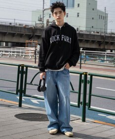 WEGO ワッペンロゴジップパーカー