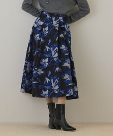 GRACE CONTINENTAL ラメフラワージャガードスカート