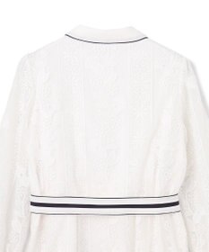 GRACE CONTINENTAL ストライプフラワー刺繍ワンピース