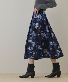 GRACE CONTINENTAL ラメフラワージャガードスカート