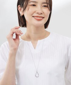 J.PRESS LADIES ステンレスオーバルネックレス