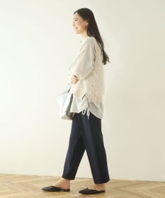 Green Parks ラメ入り毛足ニットベスト