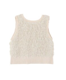 Green Parks ラメ入り毛足ニットベスト