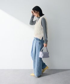 Green Parks ラメ入り毛足ニットベスト