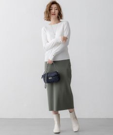 23区 【洗える】シルキーレーヨンワイドリブ ニット