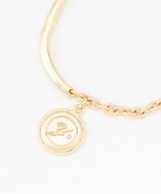 J.PRESS LADIES 【WEB限定・リバーシブル】 イニシャルコイン ブレスレット