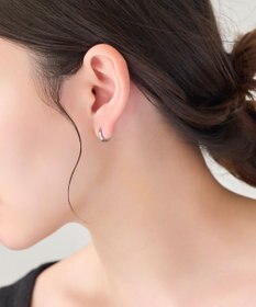 Phoebe 【金属アレルギー対応】ワンタッチメタルフープミニピアス　シルバー/サージカルステンレス
