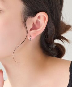 Phoebe 【金属アレルギー対応】ワンタッチメタルフープミニピアス　シルバー/サージカルステンレス