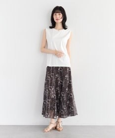 YECCA VECCA コットンスムースノースリーブトップス