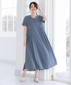 Tiaclasse 【洗える】サイドギャザーワンピース