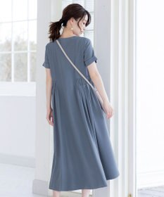 Tiaclasse L 【洗える】サイドギャザーワンピース