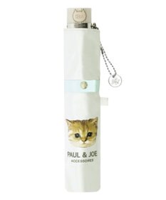 MOONBAT 【一級遮光/軽量】PAUL & JOE 晴雨兼用 折りたたみ日傘 ワンポイント ヌネット