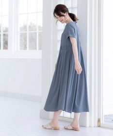 Tiaclasse 【洗える】サイドギャザーワンピース