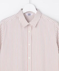 J.PRESS LADIES BEZコットンナイロン ストライプ シャツ ブラウス