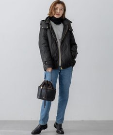 23区 L 【見上愛さん着用/VERY掲載/洗える】ウーステッドウール リブタートル ボーダー ニット